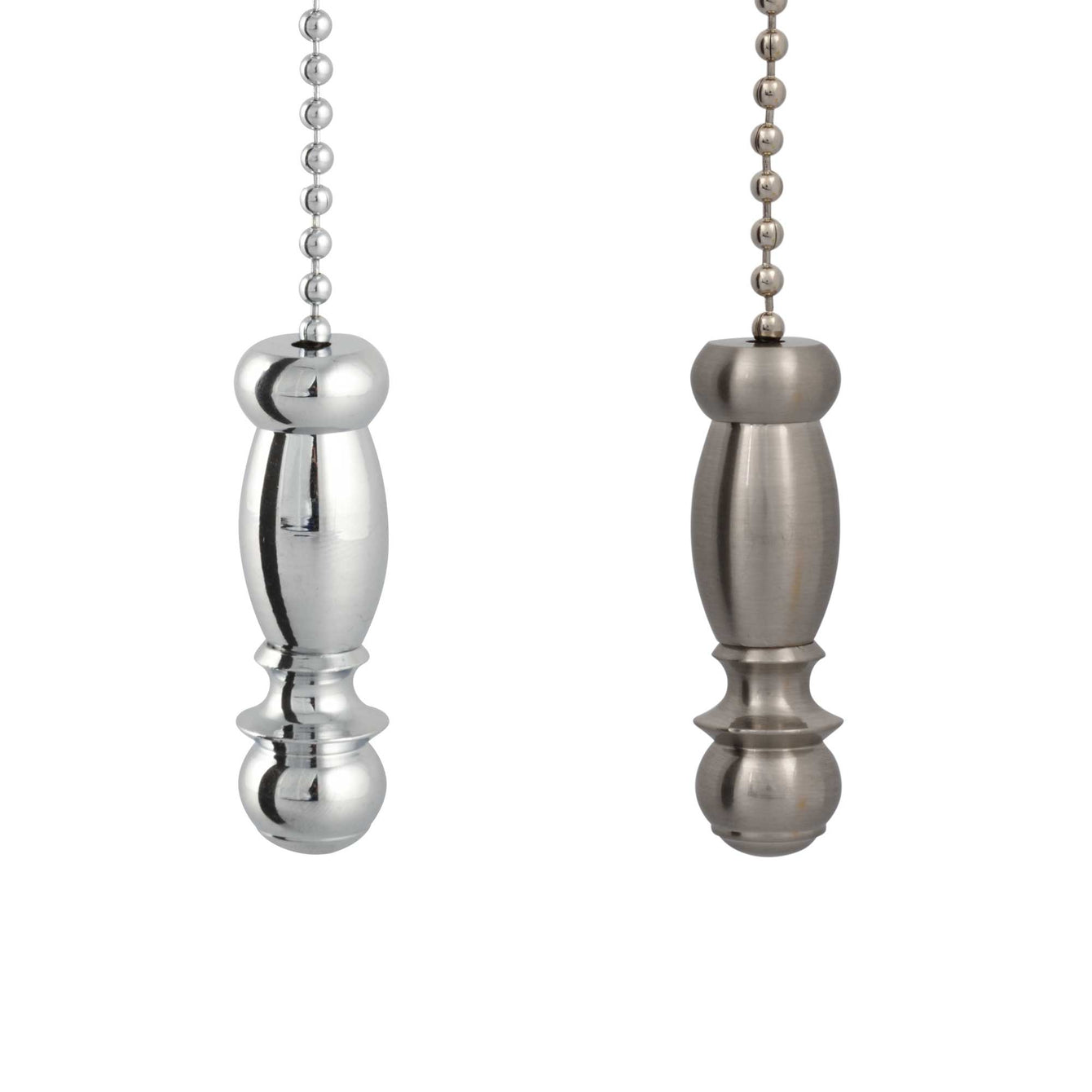 ElekTek Light Pull Chain Finial Pendant With 80cm Matching Chain Chrome