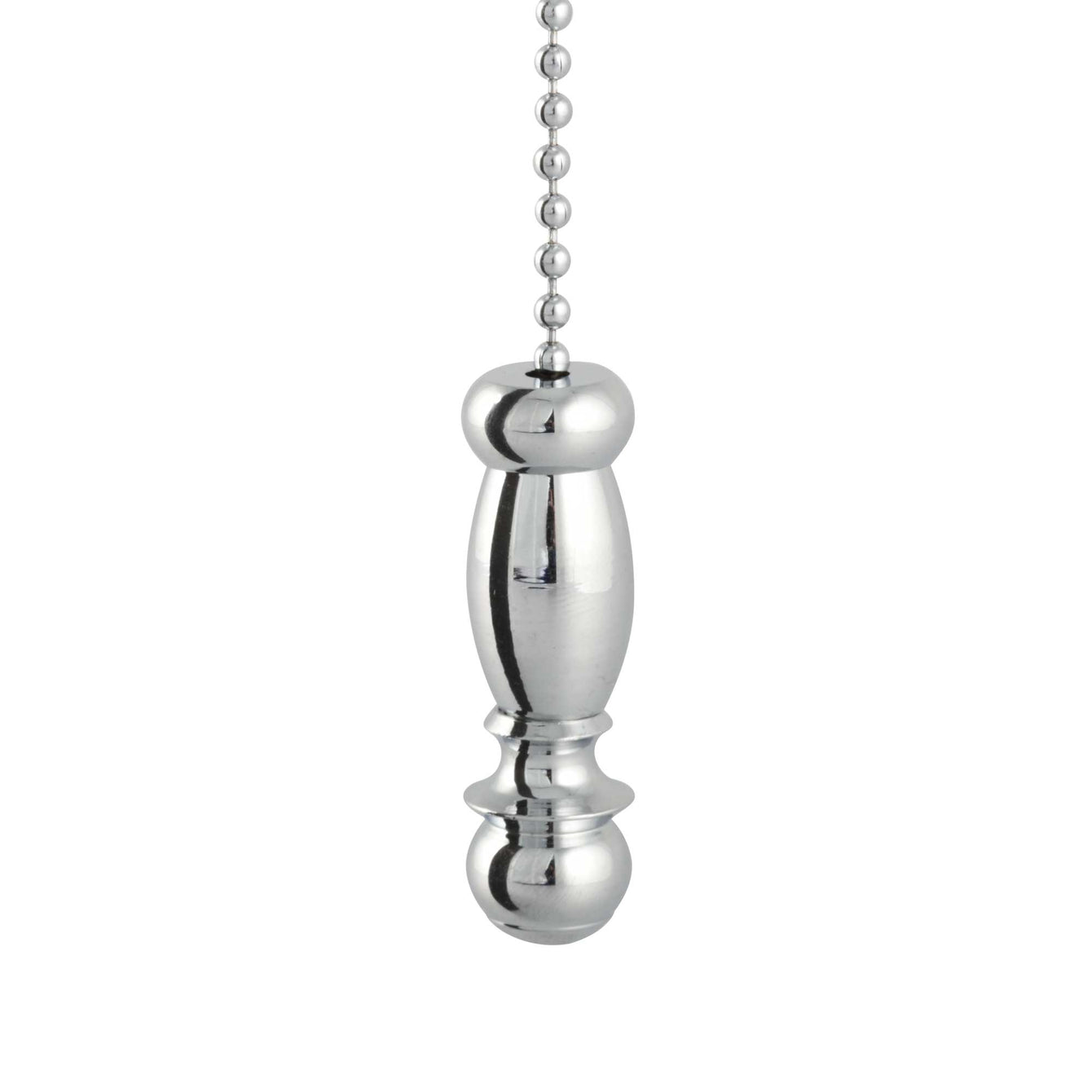ElekTek Light Pull Chain Finial Pendant With 80cm Matching Chain Satin Chrome