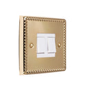 ElekTek Light Switch Conversion Metal Cover Plate Georgian Rope Brass No Wiring Single/Double