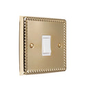 ElekTek Light Switch Conversion Metal Cover Plate Georgian Rope Brass No Wiring Single/Double