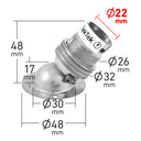 ElekTek Lamp Holder Angle Batten Bayonet Cap BC B22 With Shade Ring Brass