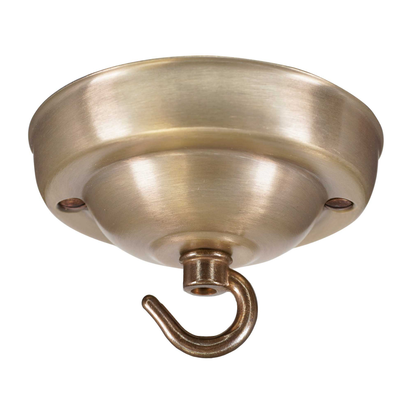 ElekTek 108mm Diameter Ceiling Rose with Hook Metallic Finishes Powder Coated Colours For Light Fittings and Chandeliers Willow Green