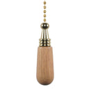 ElekTek Light Pull Chain Wooden Drop With 80cm Matching Chain