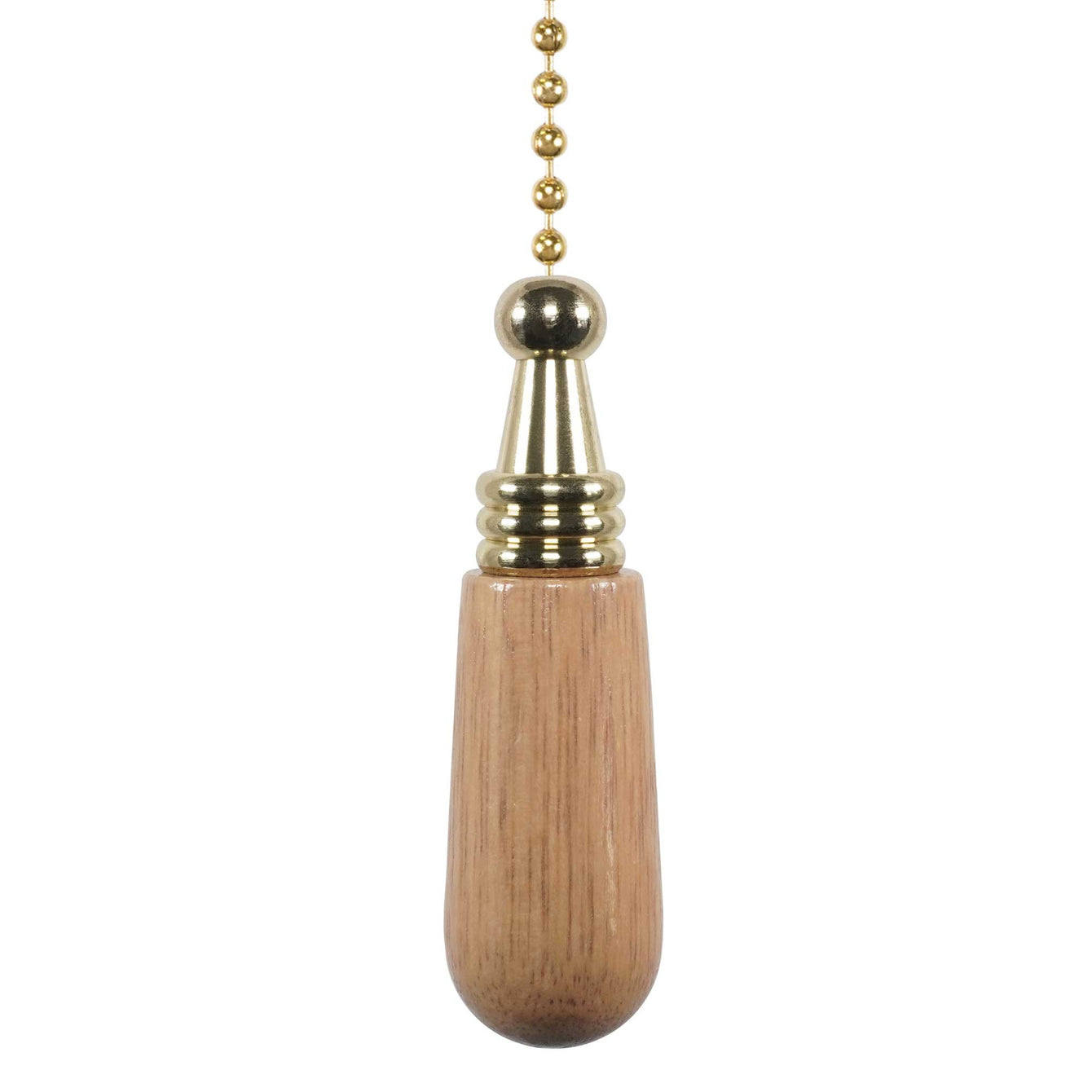 ElekTek Light Pull Chain Wooden Drop With 80cm Matching Chain