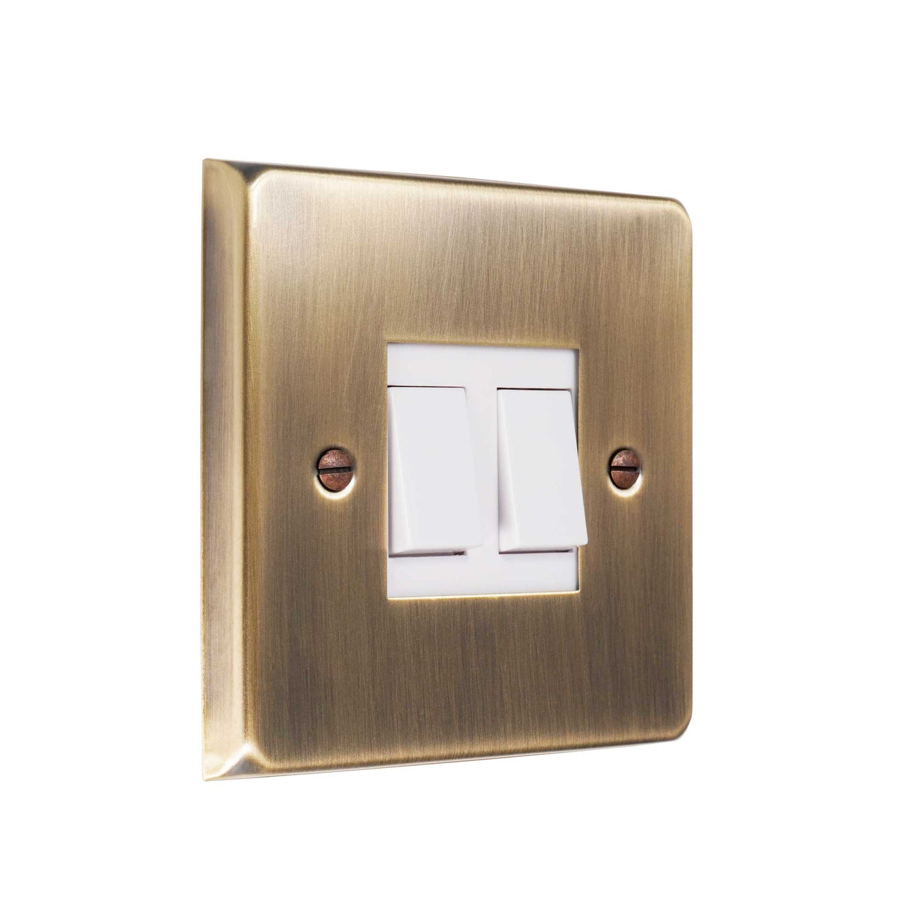 ElekTek Light Switch Conversion Metal Modern Cover Plate No Wiring Double