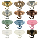 ElekTek 75mm Diameter Ceiling Plate with Hook Metallic Finishes Powder Coated Colours