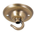 ElekTek 75mm Diameter Ceiling Plate with Hook Metallic Finishes Powder Coated Colours