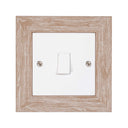 ElekTek Decorative Switch Surround Frame Cover Finger Plate Modena Light Wood Effects