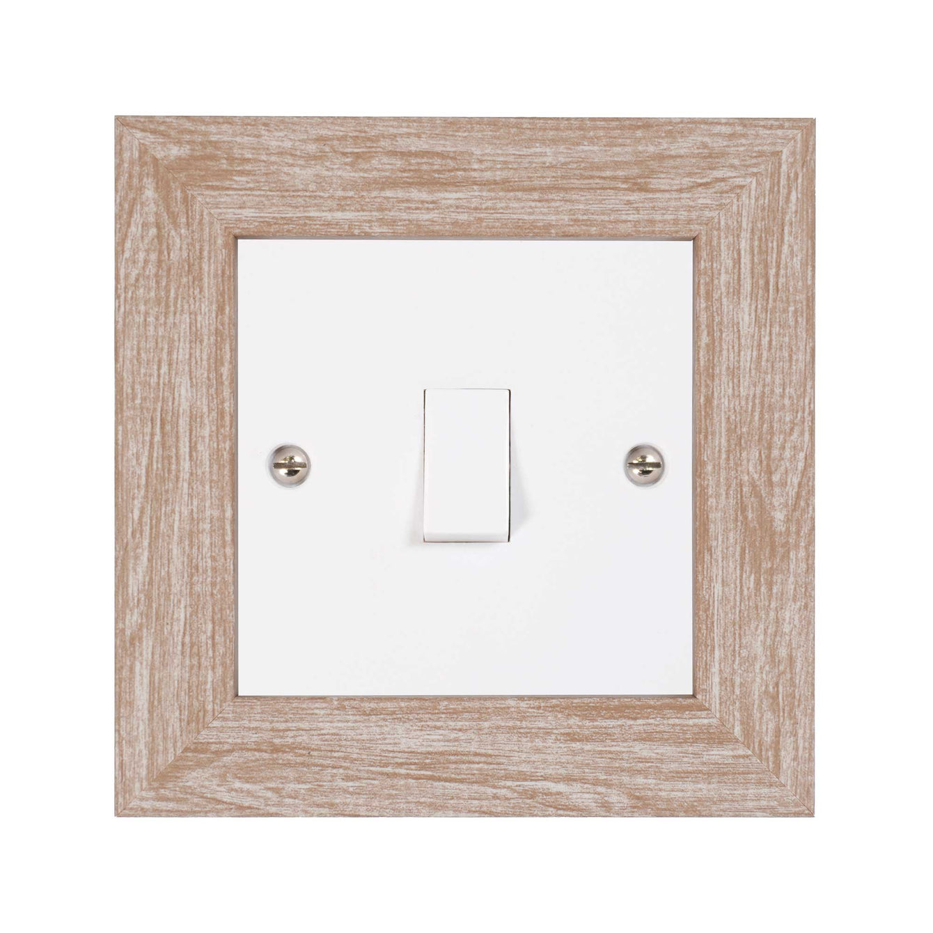 ElekTek Decorative Switch Surround Frame Cover Finger Plate Modena Light Wood Effects