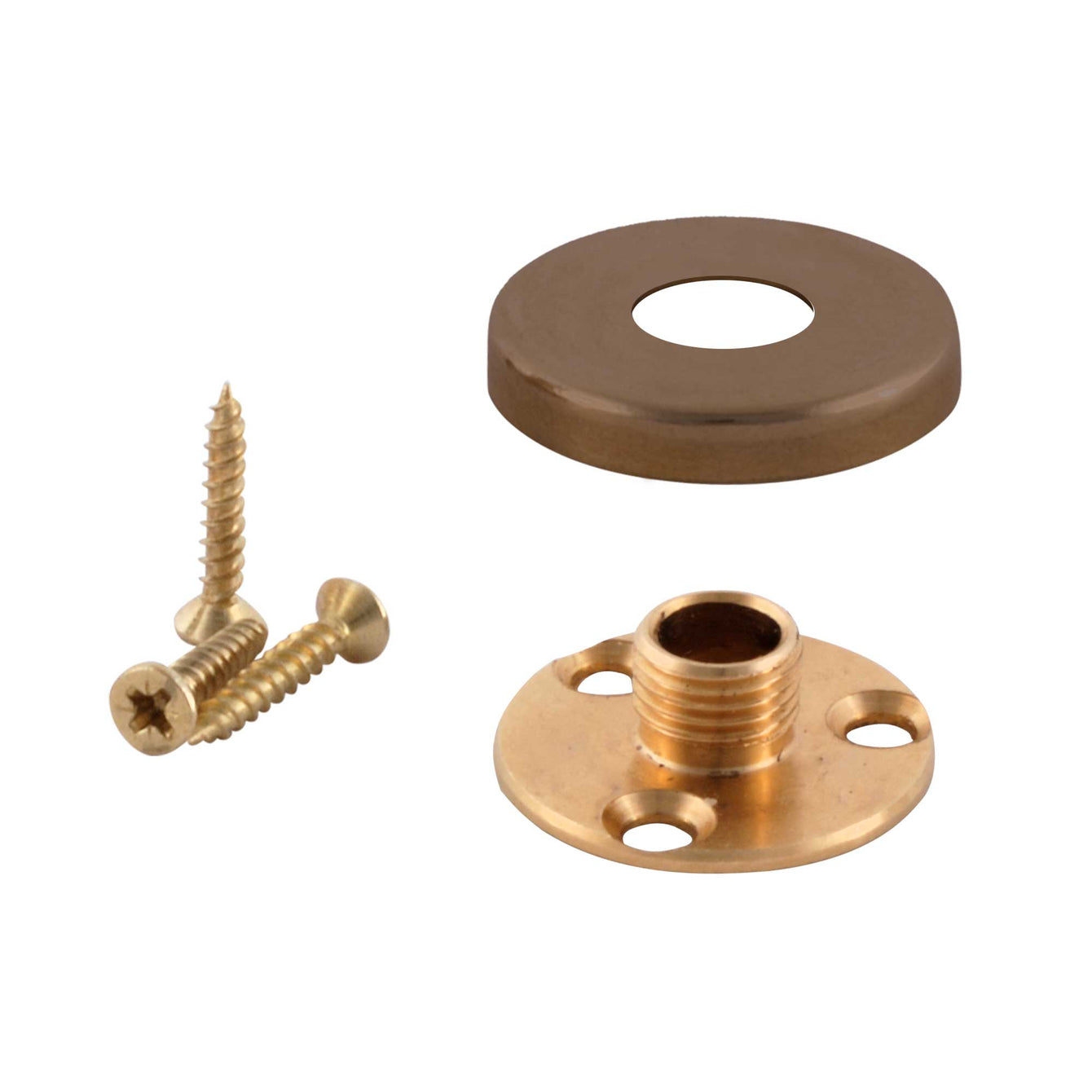 ElekTek Male Thread Back Plate Mount Cover and Screws - For use with B22 E27 Lamp holders Bronze (Brushed Antique) / 10mm