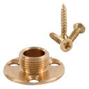 ElekTek Back Plate Nipple Fitting 10mm or Half Inch Threaded Brass Boss 25.4mm Dia. With Screws For Lamp Bulb Holders - Buy It Better