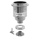 ElekTek ES Edison Screw E27 Lamp Holder Shade Ring With Back Plate Cover and Screws Brass and Matched Cover