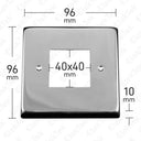 ElekTek Light Switch Conversion Metal Modern Cover Plate No Wiring Double