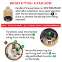 ElekTek Premium Pendant Light Kit DIY 100mm Convex Ceiling Rose, Chain, Twisted Flex and Lamp Holder E27 Plain Hook - Buy It Better