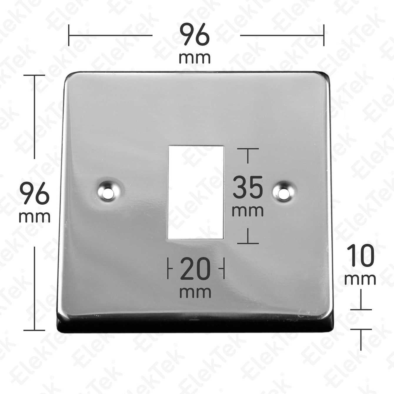 ElekTek Light Switch Conversion Metal Modern Cover Plate No Wiring Single Antique Copper