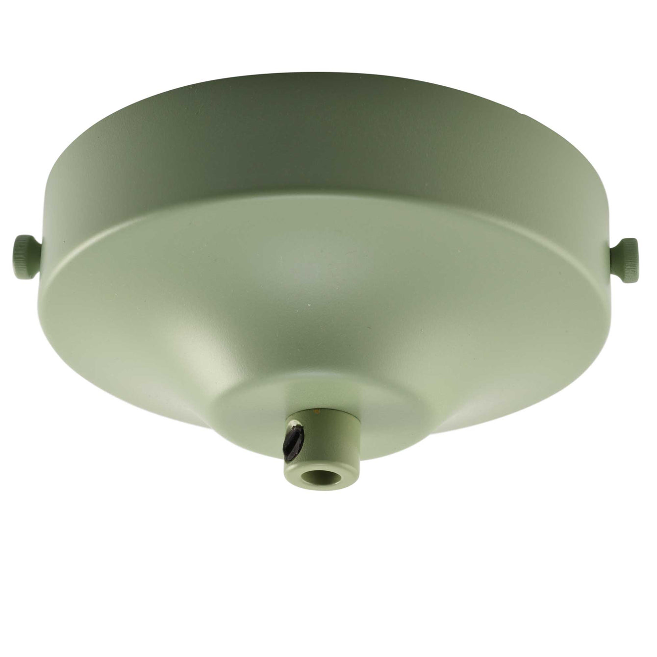 ElekTek 100mm Diameter Convex Ceiling Rose with Strap Bracket and Cord Grip Metallic Finishes Powder Coated Colours - Buy It Better Jet Black