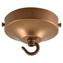 ElekTek 100mm Diameter Convex Ceiling Rose with Strap Bracket and Hook Metallic and Powder Coated Finishes