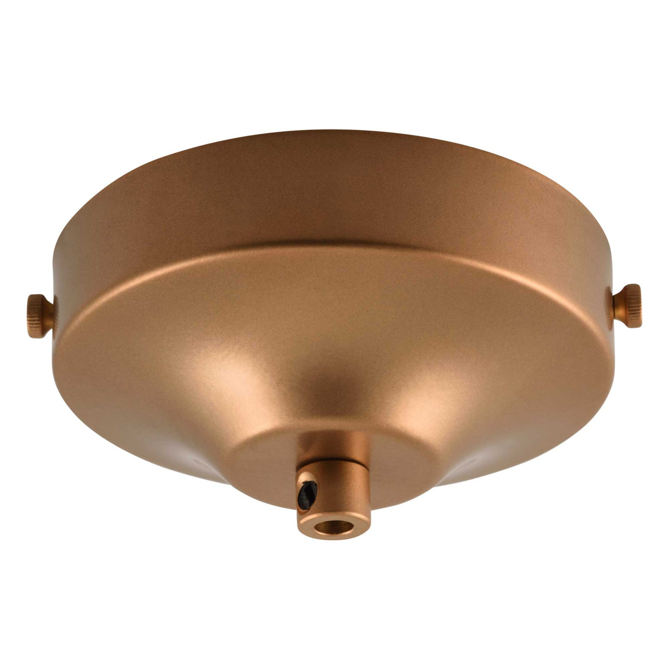 ElekTek 100mm Diameter Convex Ceiling Rose with Strap Bracket and Cord Grip Metallic Finishes Powder Coated Colours - Buy It Better Brilliant White
