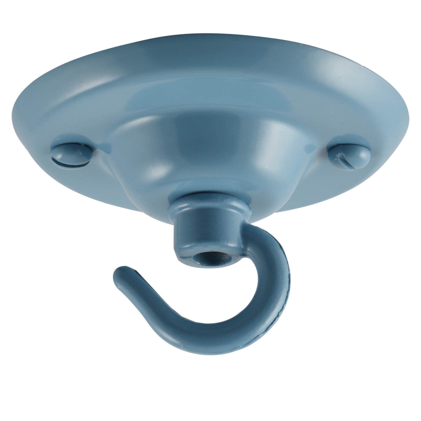 ElekTek 75mm Diameter Ceiling Plate with Hook Metallic Finishes Powder Coated Colours - Buy It Better