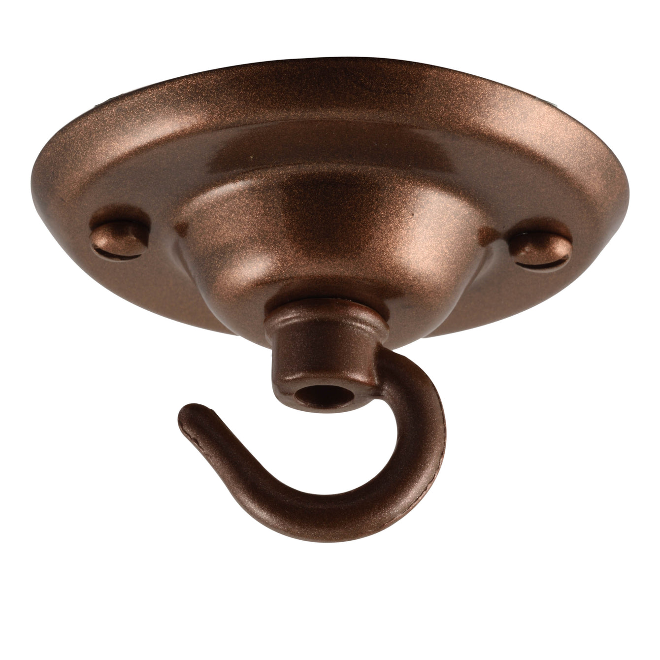 ElekTek 75mm Diameter Ceiling Plate with Hook Metallic Finishes Powder Coated Colours - Buy It Better Antique White