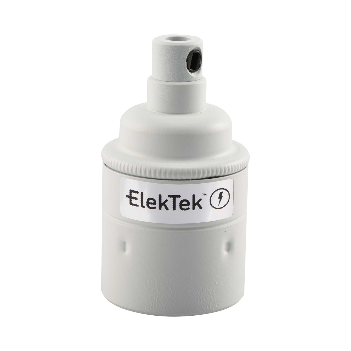 ElekTek ES Edison Screw E27 Lamp Bulb Holder With Cord Grip  Plain Skirt Powder Coated Colours Solid Brass - Buy It Better Jet Black
