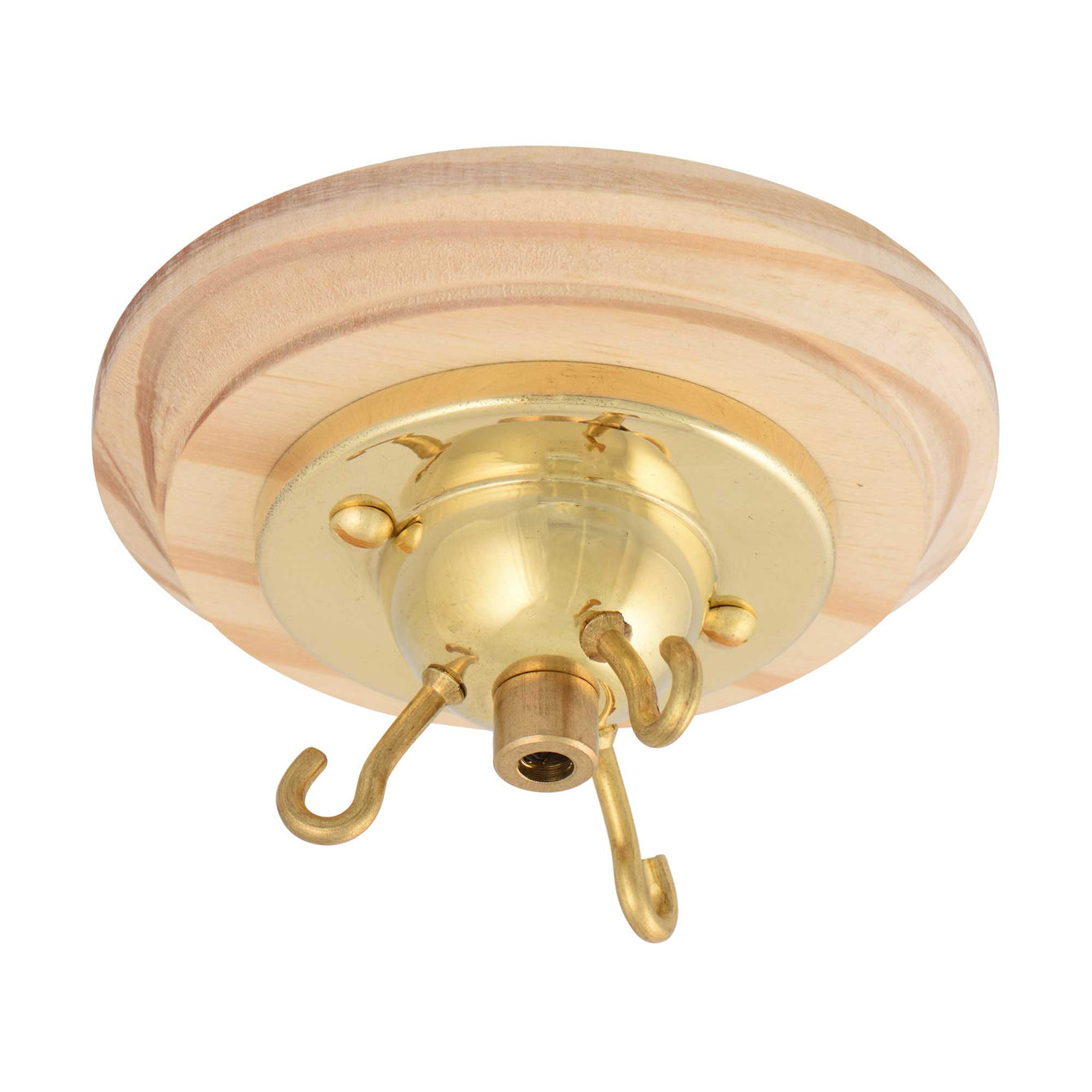 ElekTek 3 Hook Ceiling Rose Kit With Matching Screws Cord Grip and Pine Ceiling Pattress Metallic Finishes Chrome