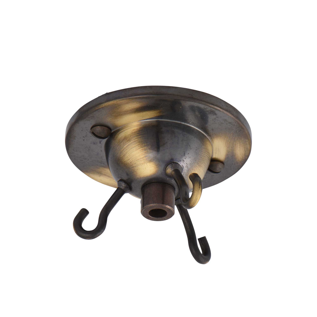 ElekTek 3 Hook Ceiling Rose With Matching Screws and Cord Grip Colours - Buy It Better Nickel