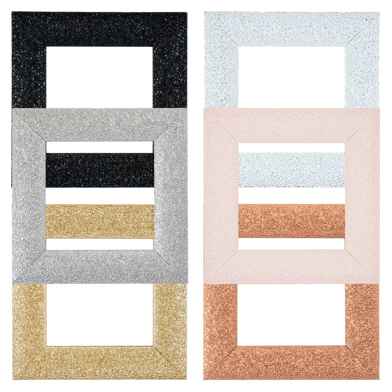 ElekTek Decorative Switch Surround Frame Cover Finger Plate Milano Sparkle Silver Sparkle