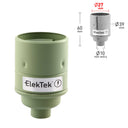 ElekTek ES Edison Screw E27 Lamp Holder Plain Skirt 10mm or Half Inch Entry Ideal for Vintage Filament Bulbs Brass - Buy It Better