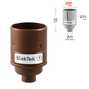 ElekTek ES Edison Screw E27 Lamp Holder Plain Skirt 10mm or Half Inch Entry Ideal for Vintage Filament Bulbs Brass - Buy It Better