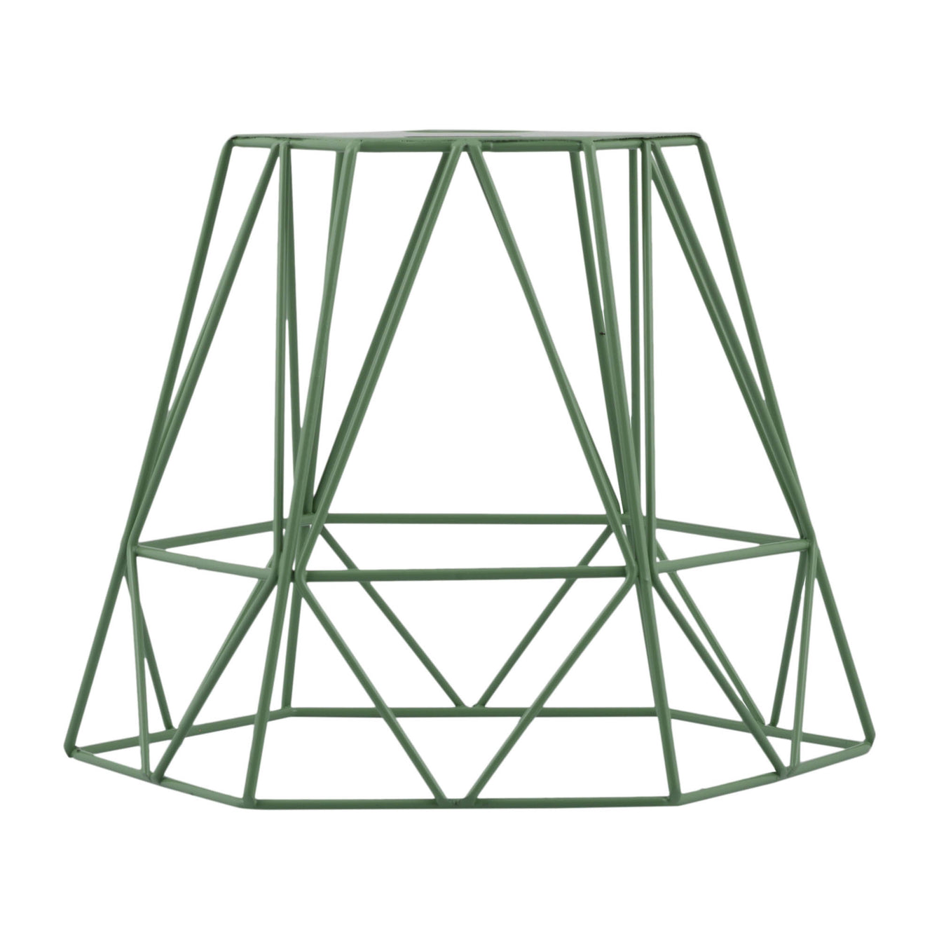 ElekTek Vintage Mora Hexagonal Medium Polyangle Cage Wire Frame Lamp Shade Colours - Buy It Better Jet Black