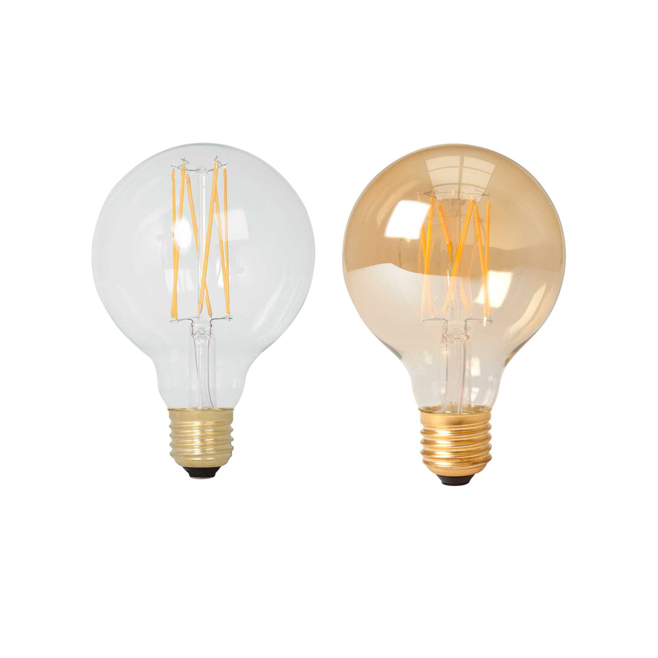Calex LED Full Glass Long Filament Globe Lamp Bulb 240V 4W 350lm E27 GLB80, Clear 2300K Dimmable 425450 - Buy It Better Clear