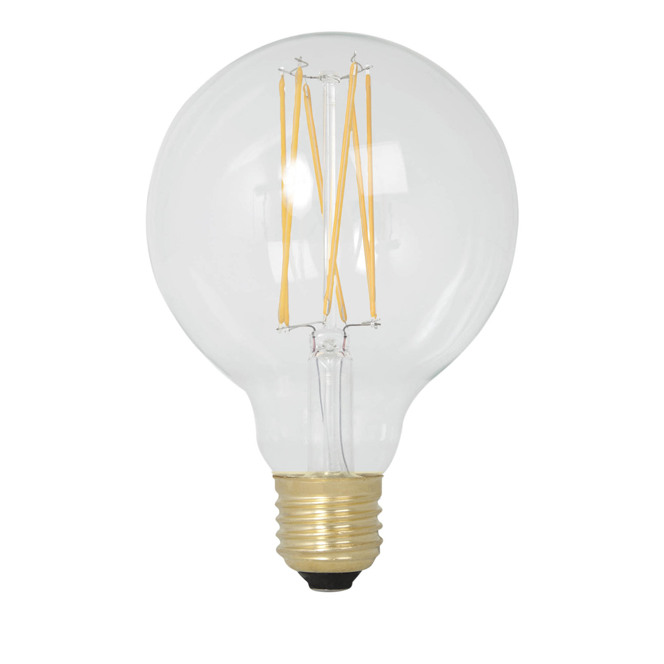 Calex LED Full Glass Long Filament Globe Lamp Bulb 240V 4W 350lm E27 GLB80, Clear 2300K Dimmable 425450 - Buy It Better Gold