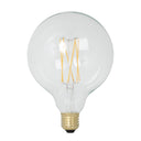 Calex LED Full Glass Long Filament Globe Lamp Bulb 240V 4W 350lm E27 GLB125, Clear 2300K Dimmable 425474 - Buy It Better