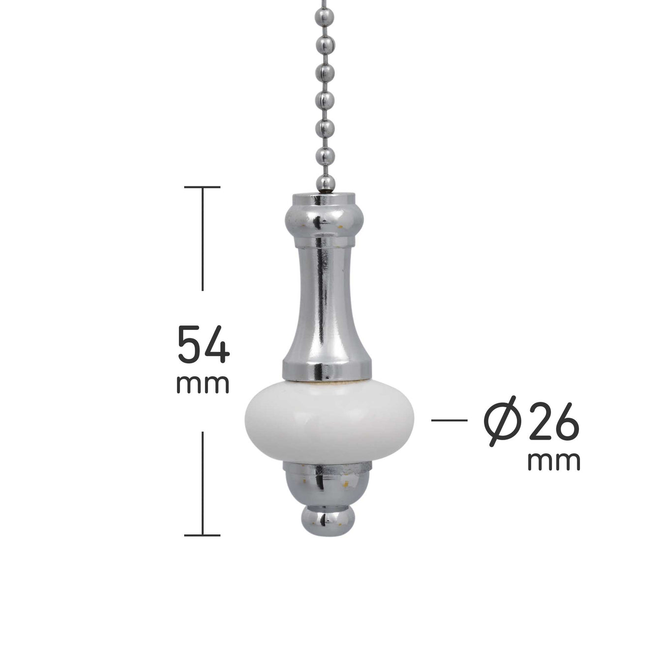 ElekTek Light Pull Chain Ceramic Disc With 80cm Matching Chain - Buy It Better Dusky Pink