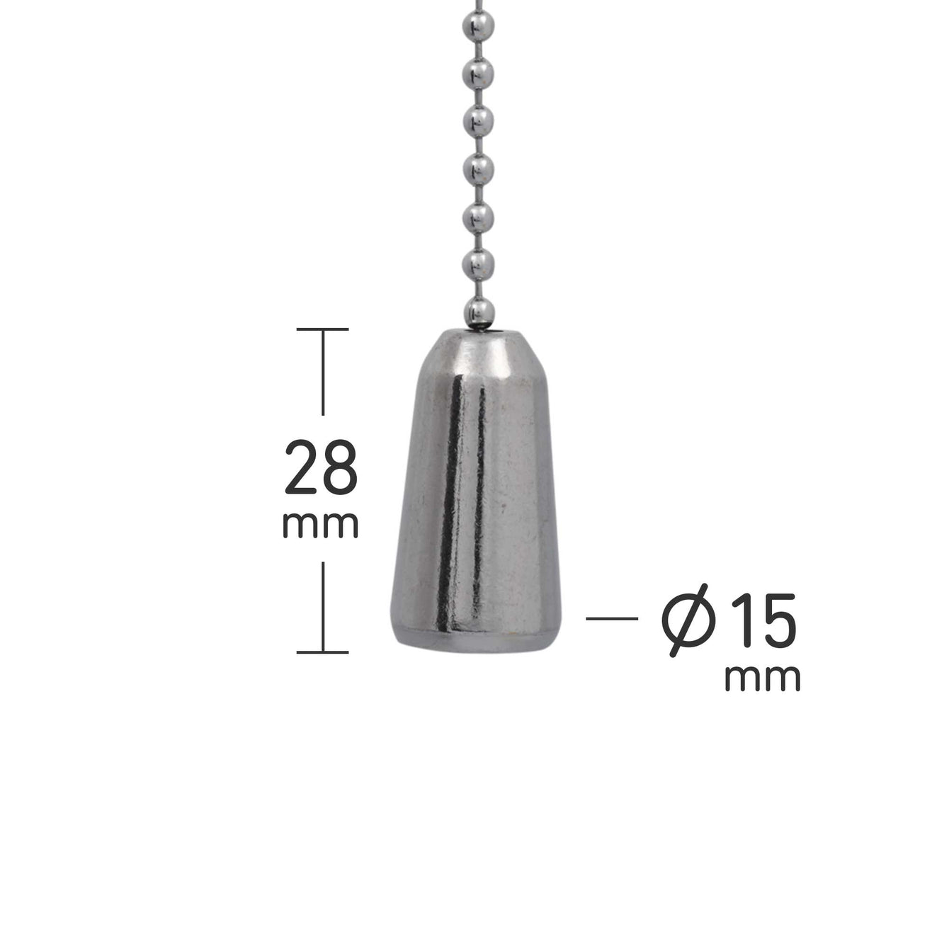 ElekTek Light Pull Chain Chrome Pendant With 80cm Matching Chain - Buy It Better 