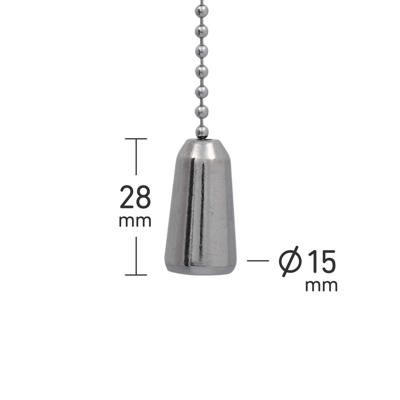 ElekTek Light Pull Chain Chrome Pendant With 80cm Matching Chain - Buy It Better