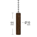 ElekTek Light Pull Chain Small Oak Cylinder With 80cm Matching Chain - Buy It Better