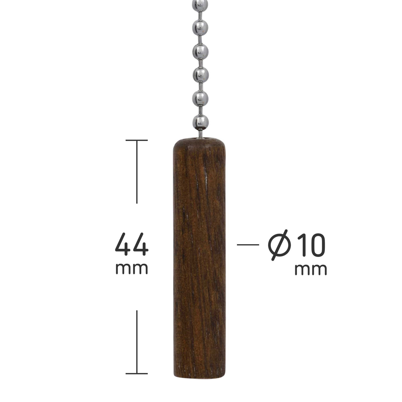 ElekTek Light Pull Chain Small Oak Cylinder With 80cm Matching Chain - Buy It Better