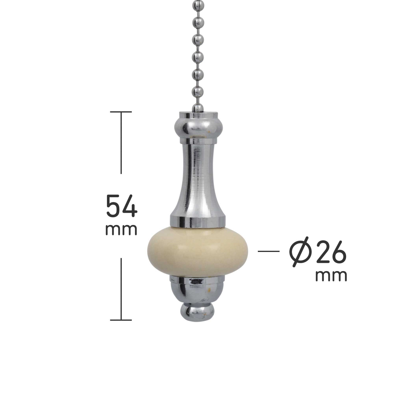 ElekTek Light Pull Chain Ceramic Disc With 80cm Matching Chain - Buy It Better