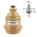 ElekTek ES E27 Cord Grip Pendant Lamp Holder Threaded Skirt With Shade Ring Brass - Buy It Better