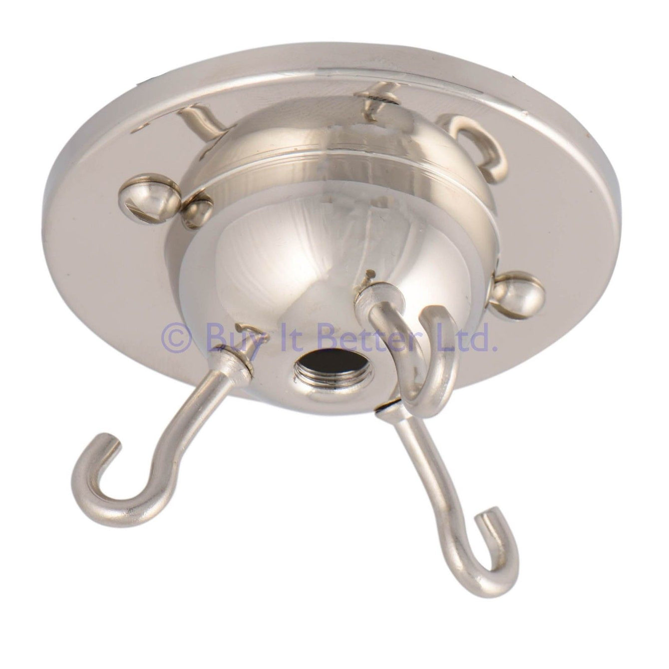 ElekTek 3 Hook Ceiling Rose Plate Suspended Light Fittings Inverted Shades and Chandeliers Traditional Metallic Finishes - Buy It Better