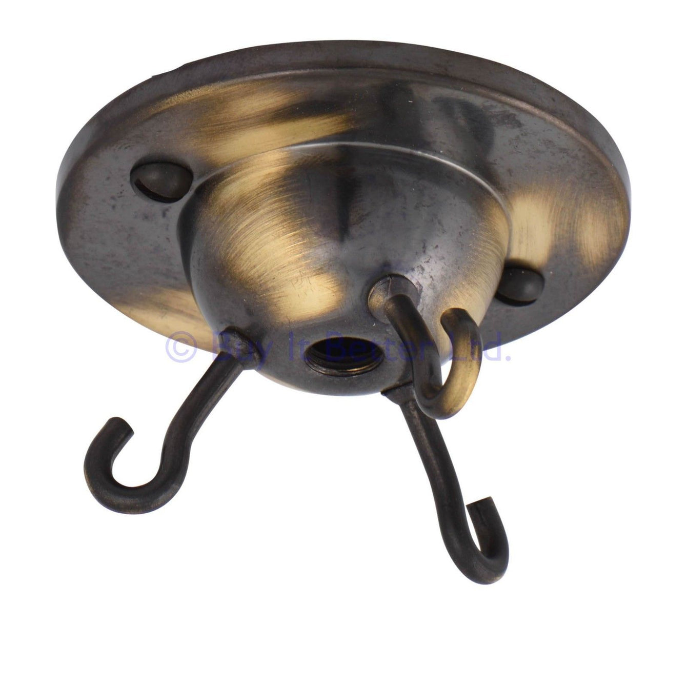ElekTek 3 Hook Ceiling Rose Plate Suspended Light Fittings Inverted Shades and Chandeliers Traditional Metallic Finishes - Buy It Better