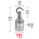 ElekTek ES Edison Screw E27 Lamp Holder Plain Skirt With Accessory Hook Brass