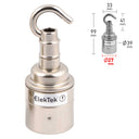 ElekTek ES Edison Screw E27 Lamp Holder Plain Skirt With Accessory Hook Brass