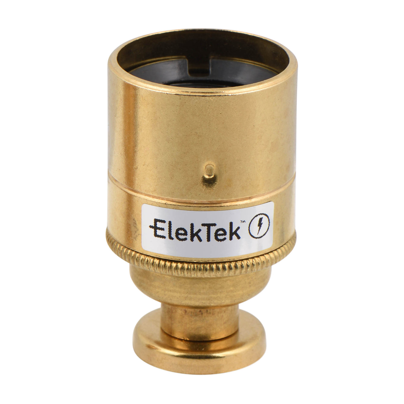 ElekTek ES Edison Screw E27 Lamp Holder Plain Skirt With Back Plate Cover and Screws Brass - Buy It Better Antique Brass