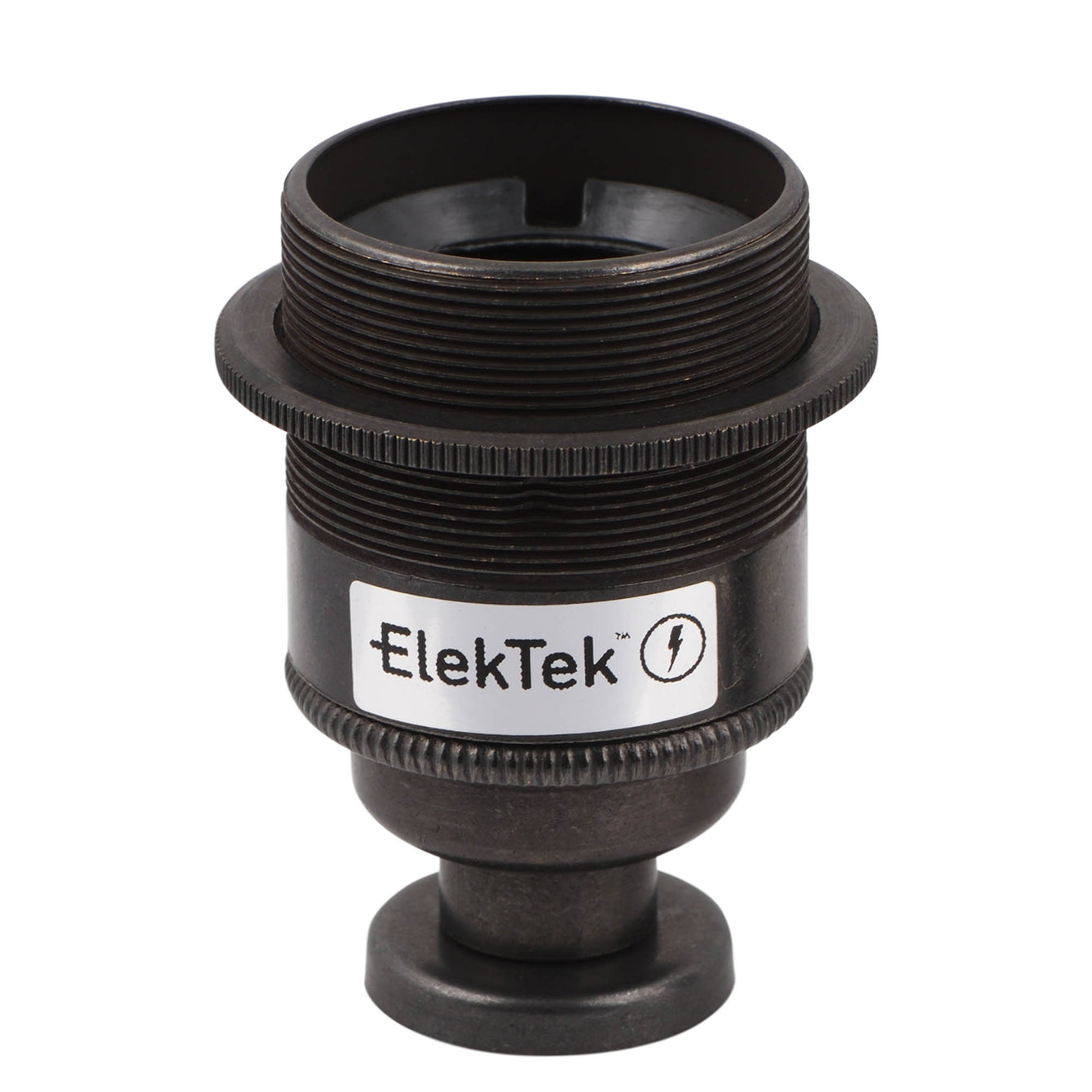 ElekTek ES Edison Screw E27 Lamp Holder Shade Ring With Back Plate Cover and Screws Brass and Matched Cover - Buy It Better