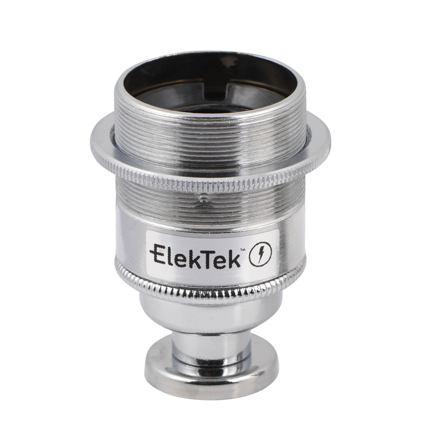 ElekTek ES Edison Screw E27 Lamp Holder Shade Ring With Back Plate Cover and Screws Brass and Matched Cover - Buy It Better