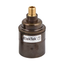 ElekTek ES Edison Screw E27 Lamp Holder Plain Skirt With Wood Nipple Brass - Buy It Better
