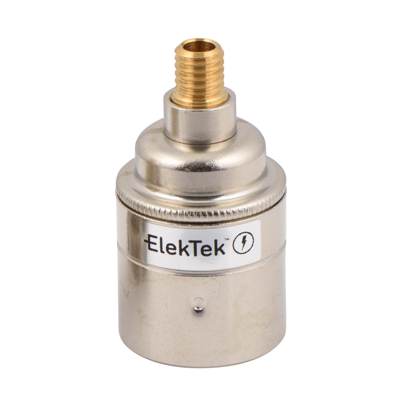 ElekTek ES Edison Screw E27 Lamp Holder Plain Skirt With Wood Nipple Brass - Buy It Better